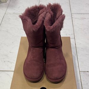 UGG Burgundy Shearling Winter Boots